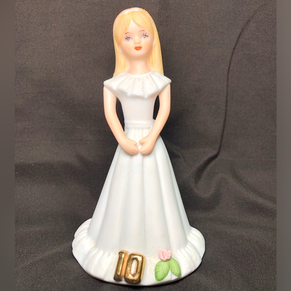 ENESCO Growing Up Birthday Girls Blonde Figurine Age 10, 1981